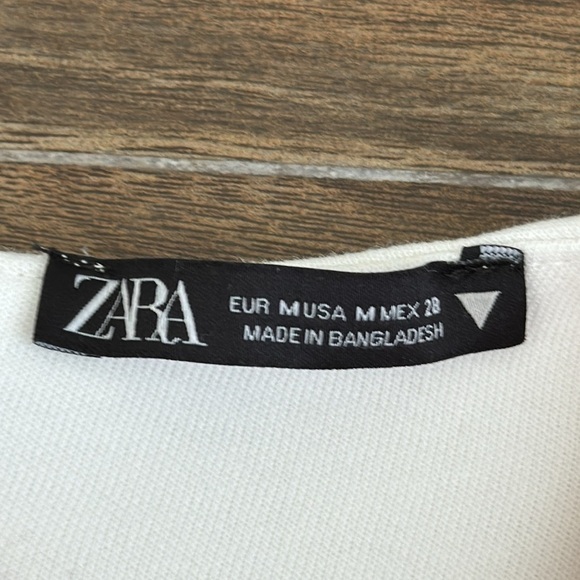 Zara White Cotten Blend Romper, M - Picture 11 of 15